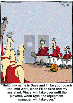 In the Bleachers on Friday April 2, 2004 Comic Strip