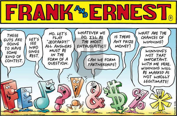 Frank and Ernest on Sunday August 26, 2018 Comic Strip