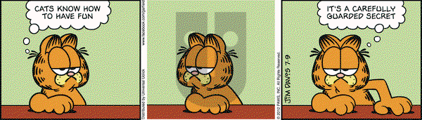 Garfield on Monday July 9, 2012 Comic Strip