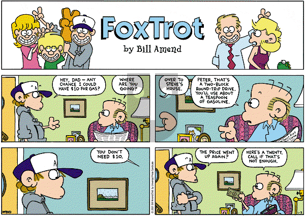 FoxTrot on Saturday September 22, 2001 Comic Strip