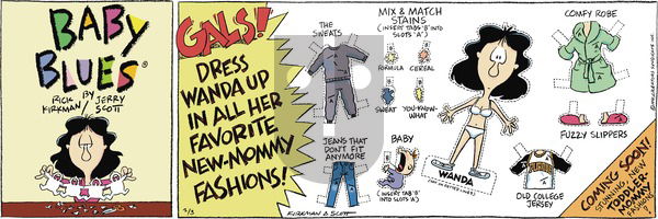Baby Blues on Sunday February 3, 1991 Comic Strip