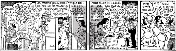Alley Oop on Saturday September 18, 1954 Comic Strip