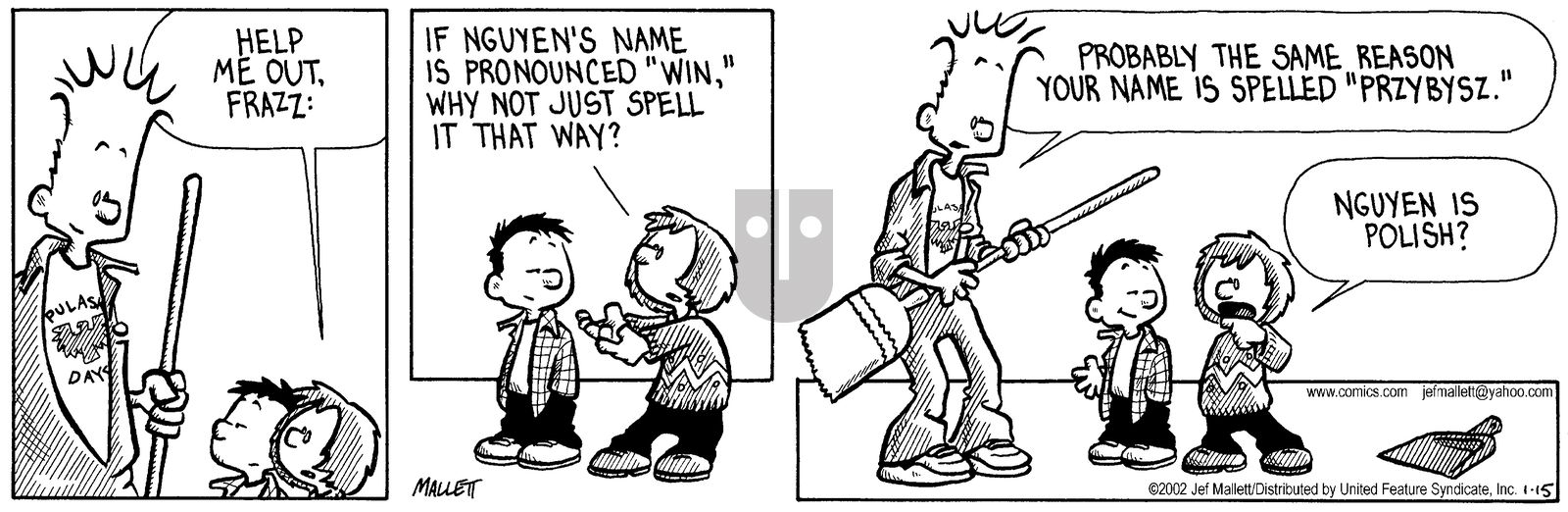 Frazz - Tuesday January 15, 2002 Comic Strip
