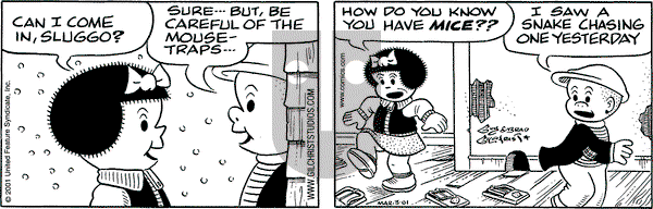 Nancy on Saturday March 3, 2001 Comic Strip