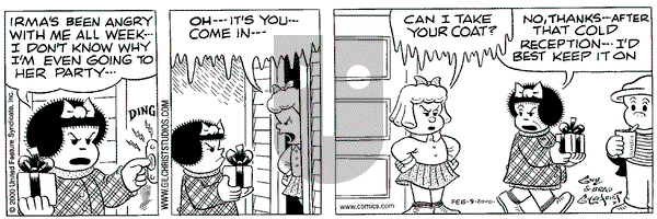 Nancy on Wednesday February 9, 2000 Comic Strip