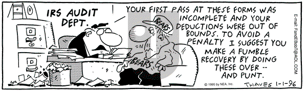 Frank and Ernest on Monday January 1, 1996 Comic Strip