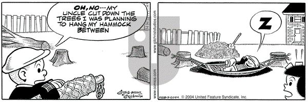 Nancy on Tuesday February 17, 2004 Comic Strip
