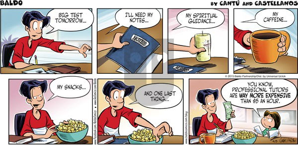 Baldo on Sunday April 5, 2015 Comic Strip