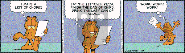 Garfield on Monday November 19, 2018 Comic Strip