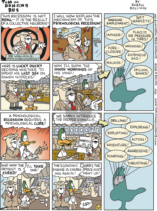 Tom the Dancing Bug on Saturday August 16, 2008 Comic Strip