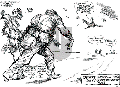 Pat Oliphant on Tuesday April 1, 2003 Comic Strip