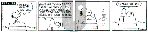 Peanuts on Monday May 17, 1971 Comic Strip