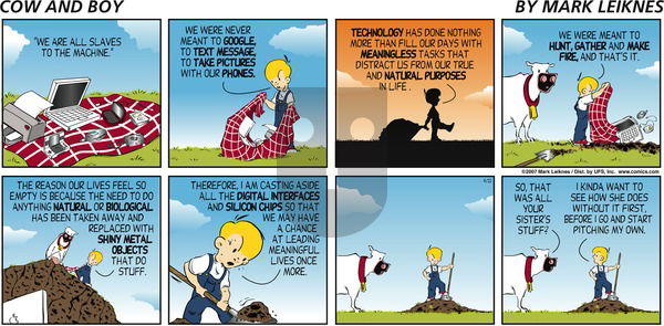 Cow and Boy Classics on Sunday April 22, 2007 Comic Strip