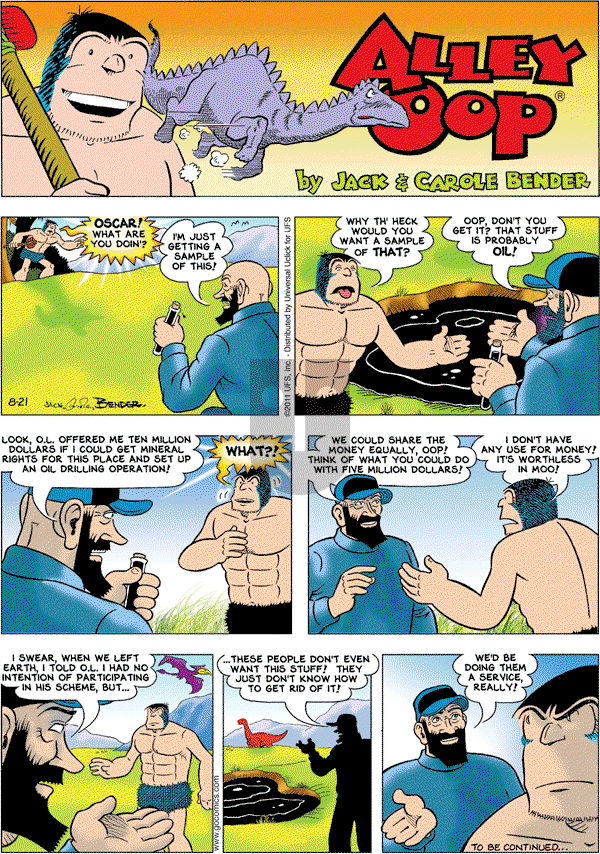 Alley Oop on Sunday August 21, 2011 Comic Strip