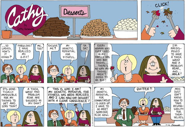 Cathy Classics on Sunday November 14, 1999 Comic Strip
