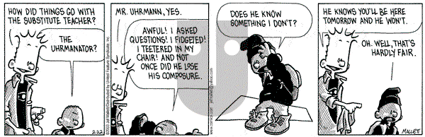 Frazz on Saturday February 22, 2003 Comic Strip