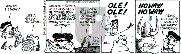 Over the Hedge on Thursday April 25, 1996 Comic Strip