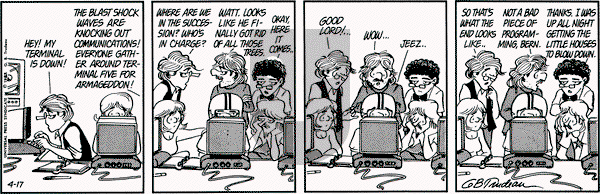 Doonesbury on Saturday April 17, 1982 Comic Strip