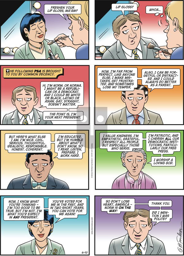 Doonesbury on Sunday June 10, 2018 Comic Strip