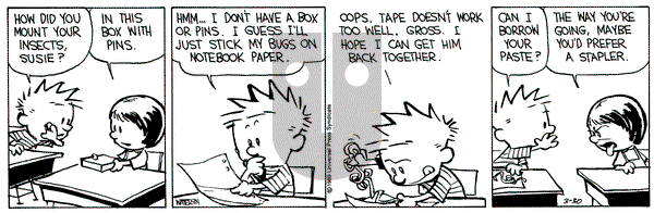 Calvin and Hobbes on Thursday March 30, 1989 Comic Strip