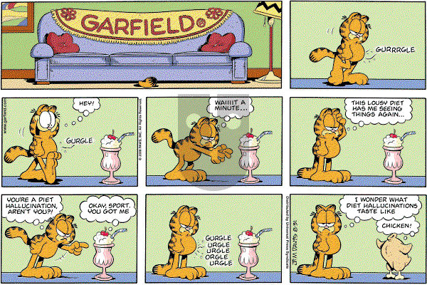 Garfield on Sunday August 31, 2008 Comic Strip