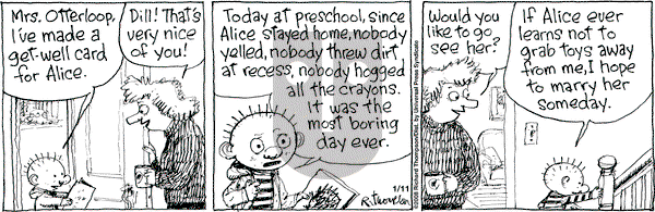 Cul de Sac on Friday January 11, 2008 Comic Strip