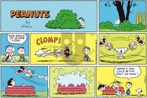 Peanuts on Sunday August 9, 1998 Comic Strip