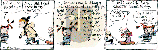 Cul de Sac on Wednesday January 28, 2015 Comic Strip