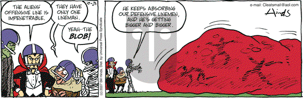Cleats on Wednesday October 31, 2007 Comic Strip