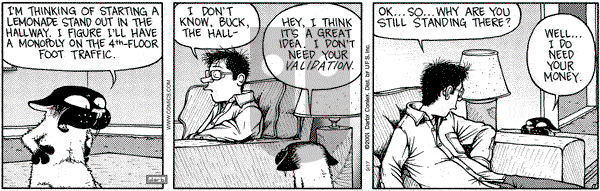 Get Fuzzy on Monday September 17, 2001 Comic Strip