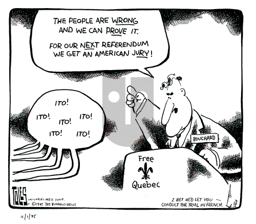 Tom Toles on Wednesday November 1, 1995 Comic Strip