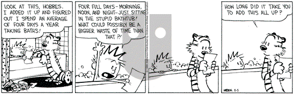 Calvin and Hobbes on Thursday June 5, 2025 Comic Strip
