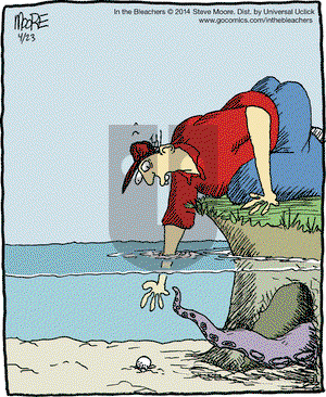 In the Bleachers on Wednesday April 23, 2014 Comic Strip