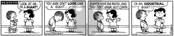 Peanuts - Saturday January 19, 1957 Comic Strip