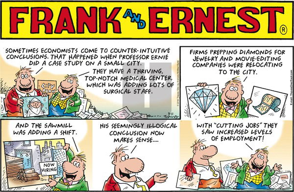 Frank and Ernest on Sunday March 11, 2018 Comic Strip