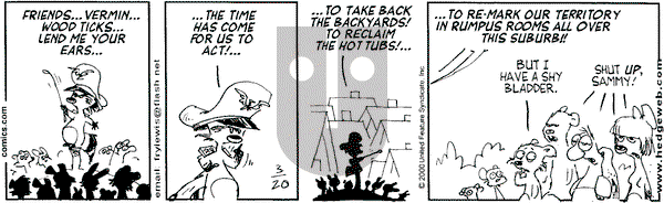 Over the Hedge on Monday March 20, 2000 Comic Strip