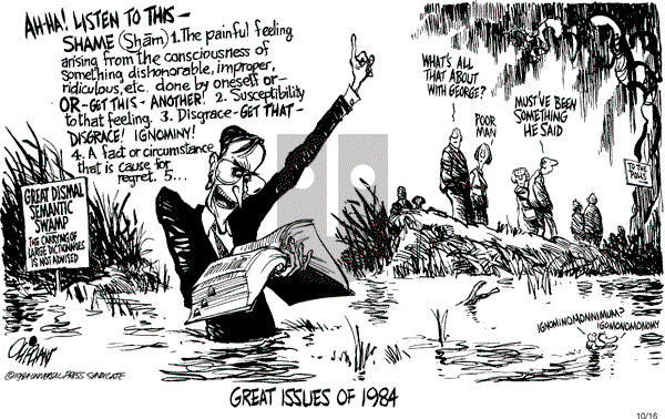 Pat Oliphant - Wednesday October 17, 1984 Comic Strip