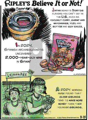 Ripley's Believe It or Not - Friday September 13, 2024 Comic Strip