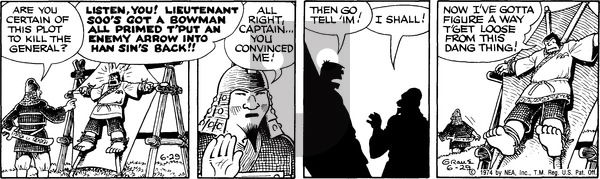 Alley Oop on Saturday June 29, 1974 Comic Strip
