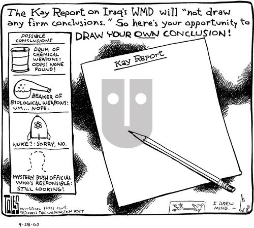 Tom Toles on Sunday September 28, 2003 Comic Strip
