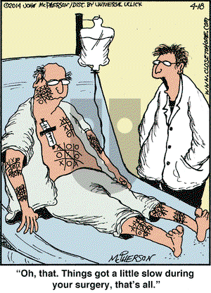 Close to Home on Friday April 18, 2014 Comic Strip