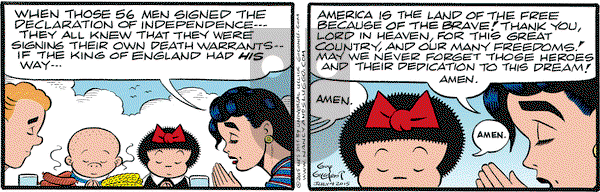 Nancy on Saturday July 4, 2015 Comic Strip