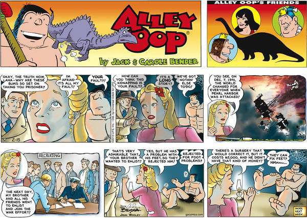 Alley Oop on Sunday February 15, 2015 Comic Strip
