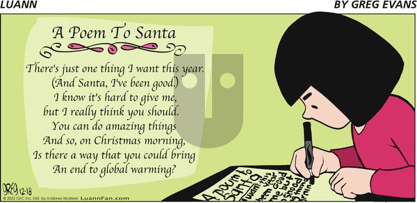 Luann - Sunday December 18, 2022 Comic Strip