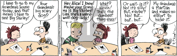 Cul de Sac on Thursday September 17, 2015 Comic Strip
