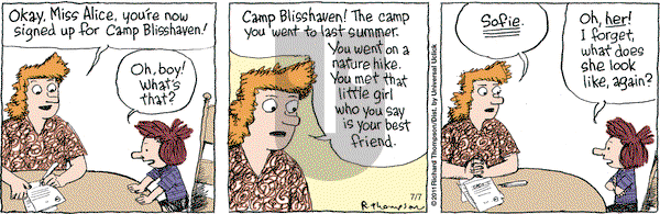 Cul de Sac on Thursday July 7, 2016 Comic Strip