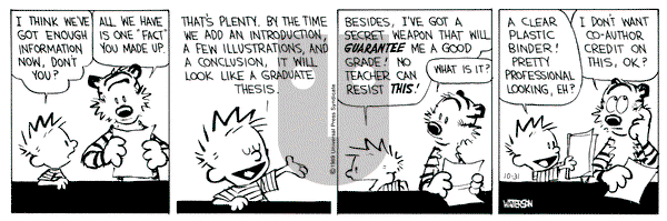 Calvin and Hobbes on Tuesday October 31, 1989 Comic Strip