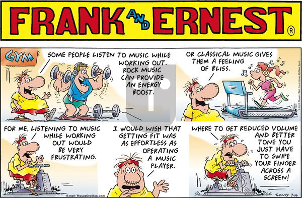 Frank and Ernest on Sunday July 16, 2017 Comic Strip