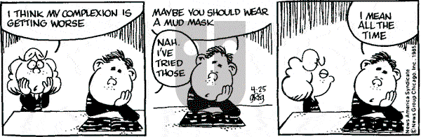 Luann on Thursday April 25, 1985 Comic Strip
