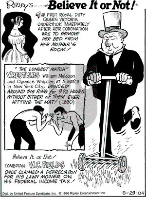 Ripley's Believe It or Not on Saturday May 29, 2004 Comic Strip